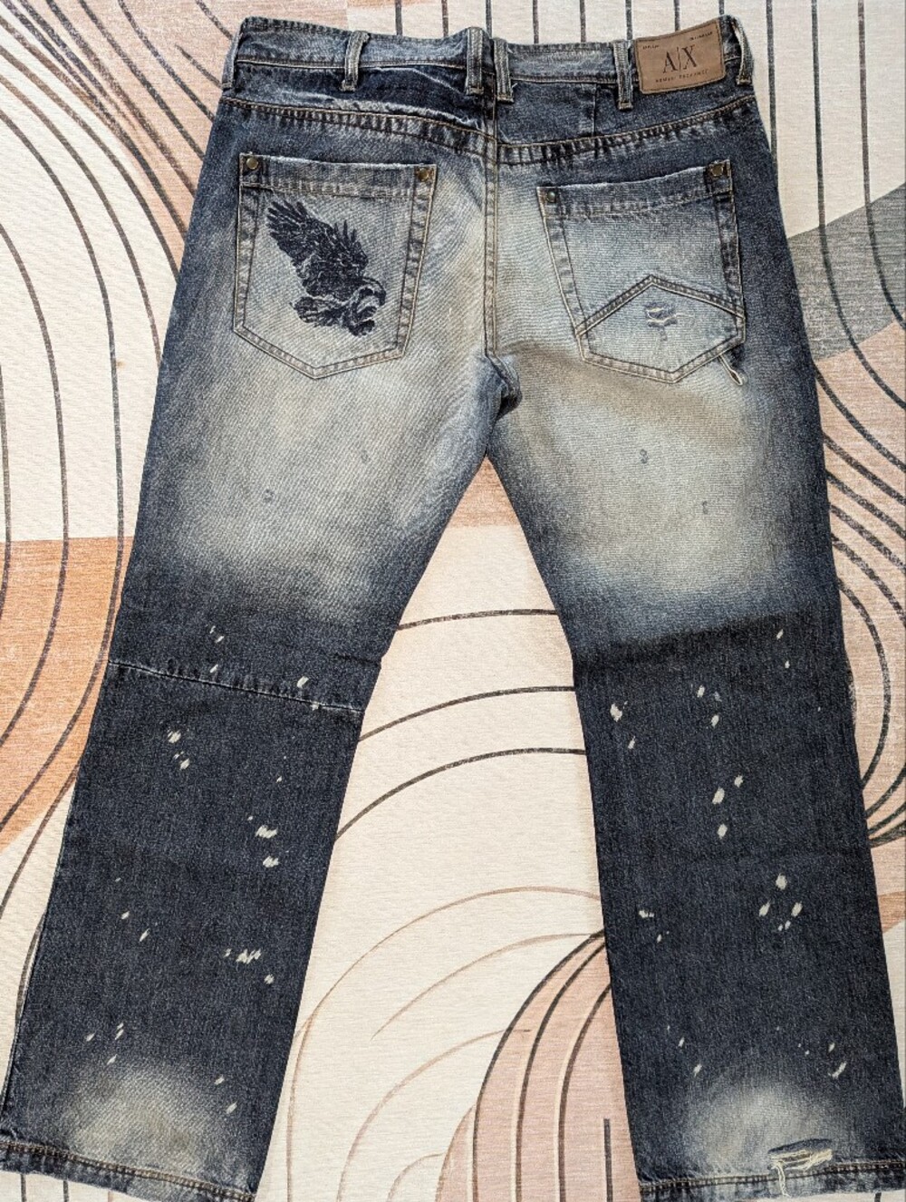 Vintage 2000s Armani Exchange Distressed Jeans, Men's 36L, EXCELLENT Condition